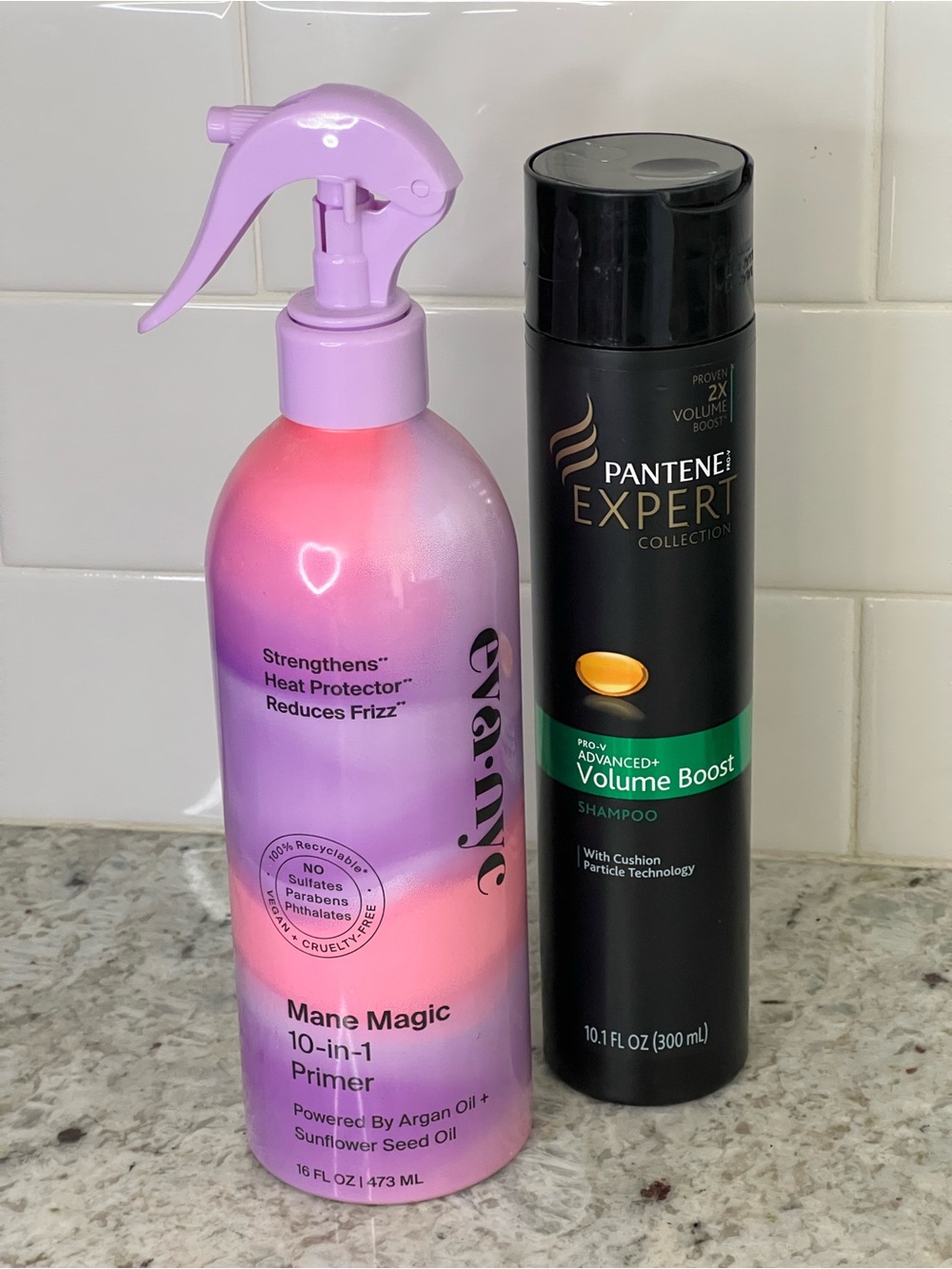 eva nyc 16oz Mane Magic 10-in-1 Primer & NWT Pantene Volume Boost Shampo Bundle